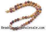 GMN7606 18 - 36 inches 8mm, 10mm matte mookaite beaded necklaces
