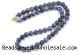 GMN7610 18 - 36 inches 8mm, 10mm matte sodalite beaded necklaces