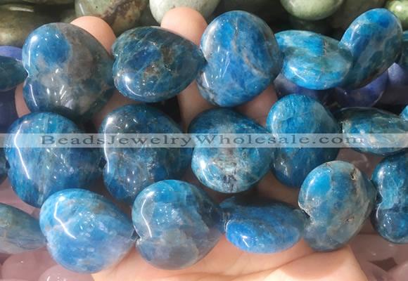 HGBS107 15 inches 28mm heart apatite gemstone beads wholesale