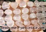 HGBS136 15 inches 15mm heart Rose quartz beads wholesale