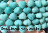 HGBS144 15 inches 15mm heart Amazonite beads wholesale