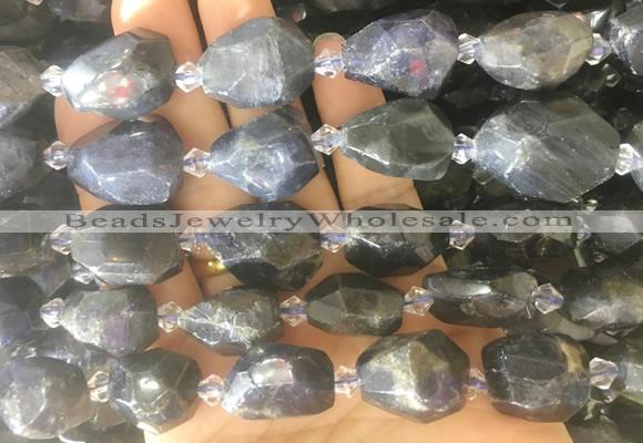 ILBS05 15 inches 12*16mm - 15*20mm faceted nuggets iolite beads