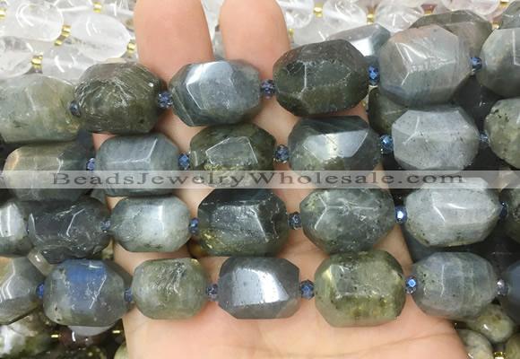 LBBS07 15 inches 13*18mm - 15*20mm faceted nuggets labradorite beads