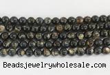 LPBS01 15 inches 6mm round black Lepidolite beads wholesale