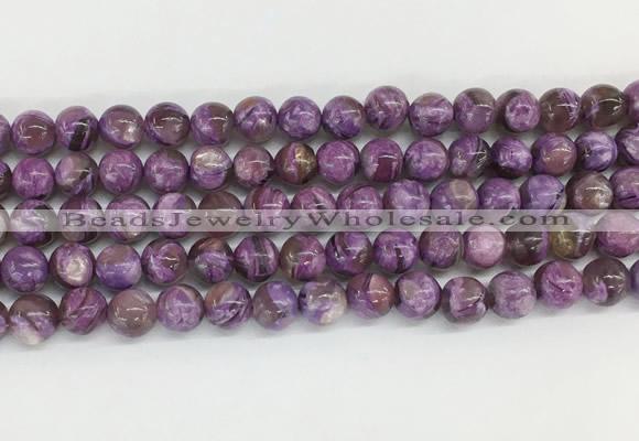 LPBS06 15 inches 6mm round purple Lepidolite beads wholesale