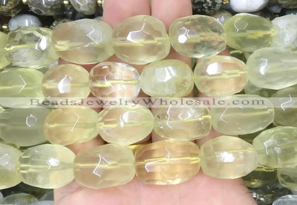 LQBS02 15 inches 12*16mm - 13*18mm faceted nuggets lemon quartz beads