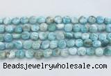 LRBS05 15 inches 10mm flat round larimar gemstone beads wholesale