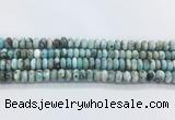 LRBS10 15 inches 6*10mm rondelle larimar gemstone beads wholesale