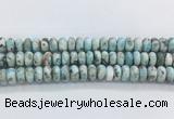 LRBS11 15 inches 7*12mm rondelle larimar gemstone beads wholesale