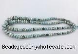 LRBS12 4*6mm - 7*12mm rondelle larimar gemstone beads wholesale