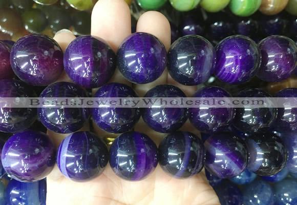 LSBS126 15 inches 20mm round agate gemstone beads wholesale