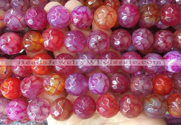 LSBS139 15 inches 16mm faceted round agate gemstone beads wholesale