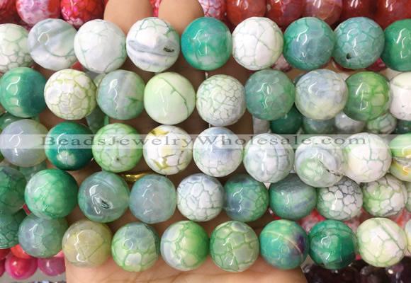 LSBS142 15 inches 16mm faceted round agate gemstone beads wholesale