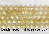 LSBS159 15 inches 16mm round crackle citrine gemstone beads wholesale