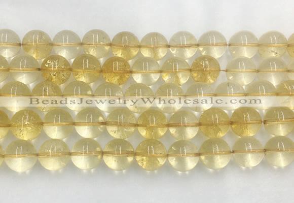 LSBS159 15 inches 16mm round crackle citrine gemstone beads wholesale