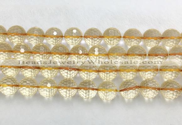 LSBS162 15 inches 16mm faceted round citrine gemstone beads wholesale