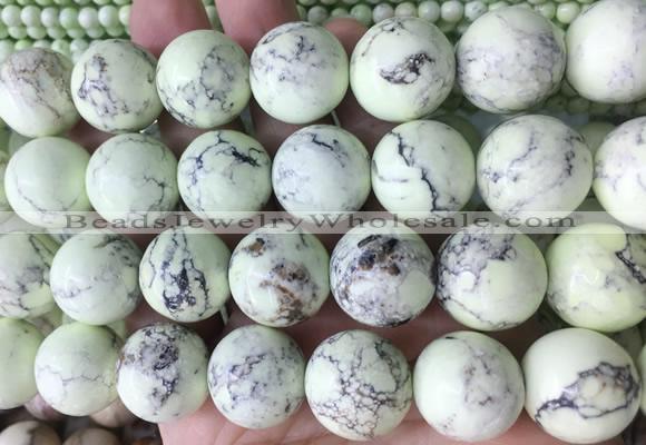 LSBS166 15 inches 20mm round Lemon turquoise beads wholesale
