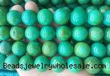 LSBS186 15 inches 18mm round yellow green howlite turquoise beads wholesale