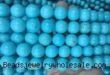 LSBS188 15 inches 16mm round blue howlite turquoise beads wholesale