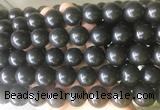 LSBS194 15 inches 16mm round black jasper gemstone beads wholesale