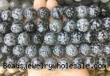 LSBS205 15 inches 16mm round snowflake obsidian gemstone beads wholesale