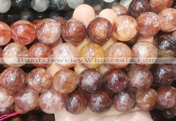 LSBS222 15 inches 18mm round Red gum flower crystal beads wholesale