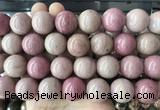 LSBS259 15 inches 20mm round pink wooden jasper beads wholesale LSBS259 15 inches 20mm round pink wooden jasper beads wholesale
