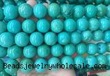 LSBS274 15 inches 16mm round green howlite turquoise gemstone beads wholesale