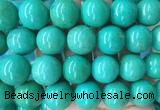 LSBS277 15 inches 22mm round green howlite turquoise gemstone beads wholesale