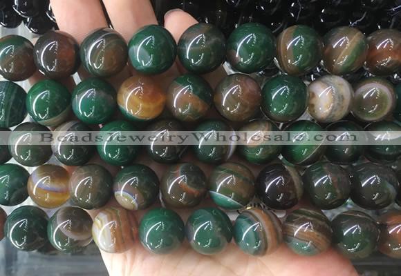 LSBS305 15 inches 16mm round banded agate gemstone beads wholesale