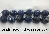LSBS329 7.5 inches 30mm faceted round sodalite gemstone beads wholesale LSBS329 7.5 inches 30mm faceted round sodalite gemstone beads wholesale