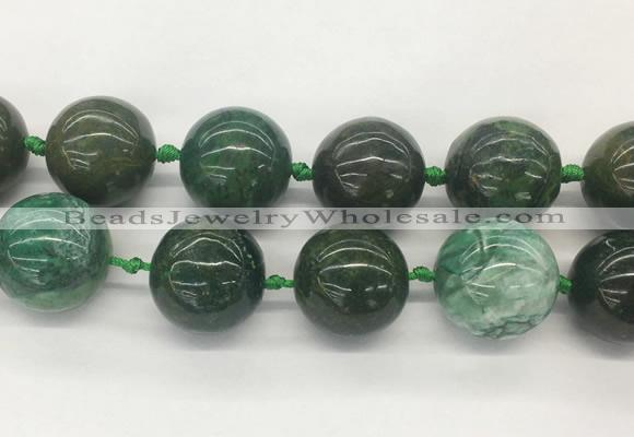 LSBS338 15 inches 30mm round Africa jade gemstone beads wholesale