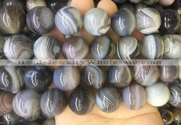 LSBS35 15 inches 18mm round botswana agate gemstone beads wholesale