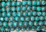 LSBS350 15 inches 14mm round gold color stone beads wholesale