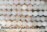 LSBS352 15 inches 14mm round white agate gemstone beads wholesale