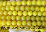 LSBS354 15 inches 14mm round yellow agate gemstone beads wholesale