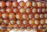 LSBS359 15 inches 16mm round red agate gemstone beads wholesale