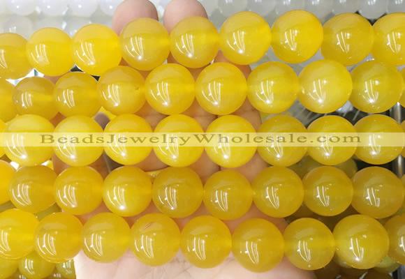 LSBS360 15 inches 16mm round yellow agate gemstone beads wholesale