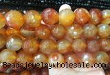 LSBS378 15 inches 20mm faceted round red agate gemstone beads wholesale
