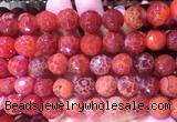 LSBS391 15 inches 14mm faceted round dragon veins agate gemstone beads wholesale