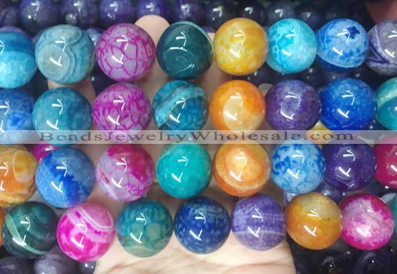 LSBS439 15 inches 20mm round agate gemstone beads wholesale