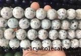 LSBS466 15 inches 18mm round sesame jasper gemstone beads wholesale