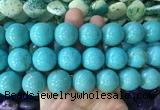 LSBS662 15 inches 20mm round howlite turquoise gemstone beads wholesale