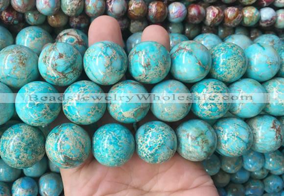 LSBS668 15 inches 20mm round sea sediment jasper gemstone beads wholesale