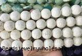 LSBS670 15 inches 18mm carved round synthetic turquoise gemstone beads wholesale LSBS670 15 inches 18mm carved round synthetic turquoise gemstone beads wholesale