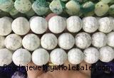 LSBS673 15 inches 20mm faceted round howlite turquoise gemstone beads wholesale