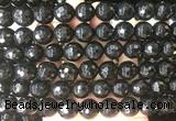 LSBS714 15 inches 14mm faceted round black agate gemstone beads wholesale LSBS714 15 inches 14mm faceted round black agate gemstone beads wholesale