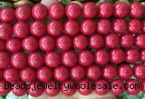 LSBS725 15 inches 14mm round howlite turquoise gemstone beads wholesale