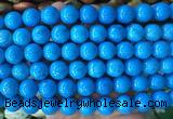 LSBS730 15 inches 14mm round howlite turquoise gemstone beads wholesale