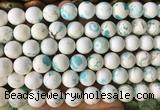 LSBS734 15 inches 14mm round howlite turquoise gemstone beads wholesale